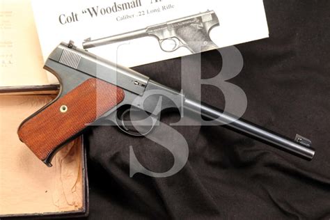 Colt Woodsman 1st Series 22 Lr Target Model Semi Auto Pistol And Box