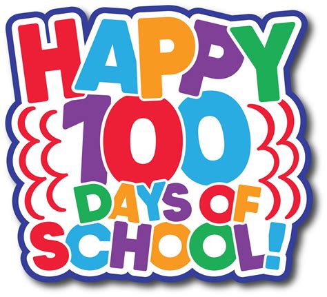happy 100 days of school scrapbook page title sticker Детский сад Детская