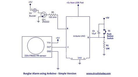 Simple Pir Motion Sensor Circuit Diagram Iot Wiring Diagram