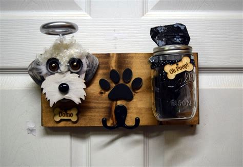 Custom Dog leash holder with treat jar. Dogs treat jar/Leash | Etsy