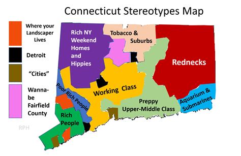 Connecticut Stereotypes Map : Connecticut