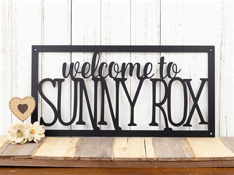 Custom House Welcome Sign Home Name Metal Sign Custom Sign Etsy