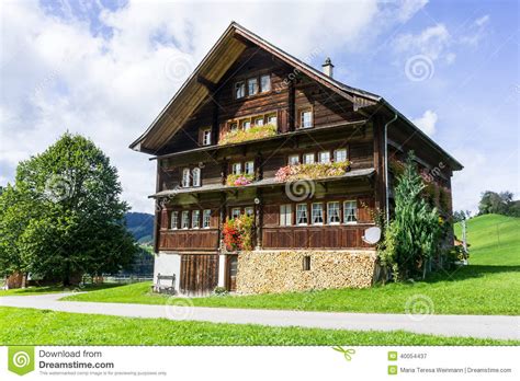 Historic Swiss House Stock Photo Image 40054437
