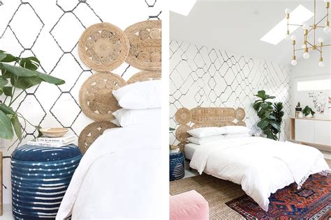 White, natural, black and mint finish headboards by kouboo are made from naturally grown rattan, and each piece is handcrafted by artists using construction and weaving techniques. 25 DIY Headboards You Can Make in a Weekend or Less