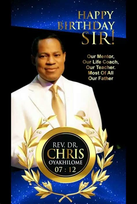 Find biblical wishes to your pastor in this page. 1 MILLION BIRTHDAY WISHES FOR PASTOR CHRIS OYAKHILOME ...