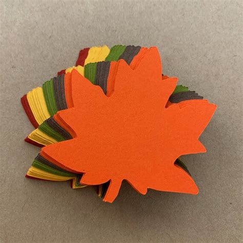 Maple Leaf Paper Cut Outs Set Of 25 Maple Leaf Die Cuts Etsy