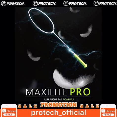 Protech Maxilite Pro Racket Racquet Free Grip Free String Shopee Malaysia