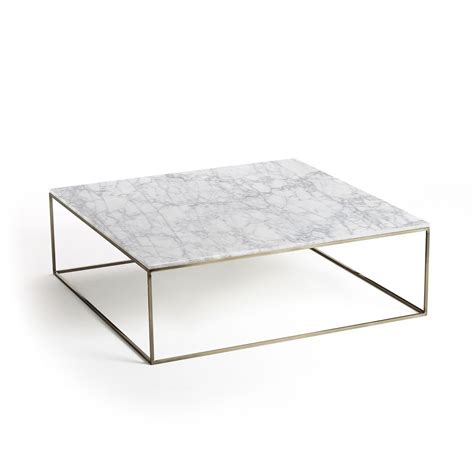 Table basse effet laiton vieilli/marbre, Mahaut | Coffee table, Marble