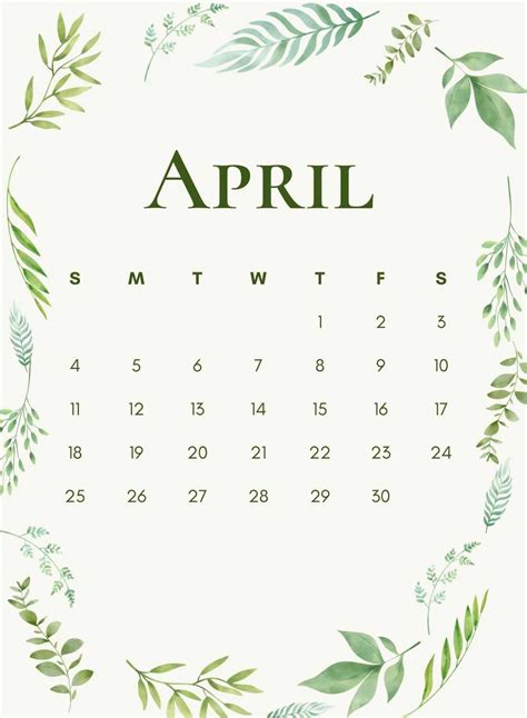 April 2021 Calendar Aesthetic Wallpaper Draw Quack