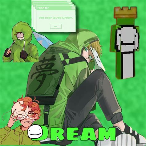 Dreamwastaken Collage Wallpaper Green Minecraft Dream Artwork Images