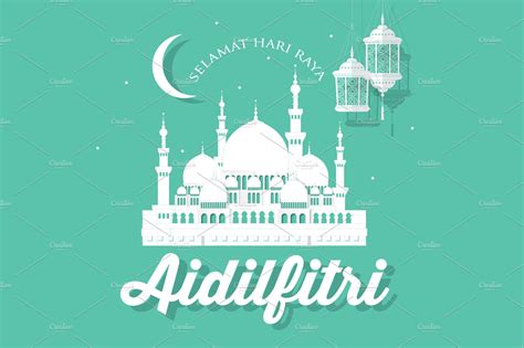 Inspirational designs, illustrations, and graphic elements from the world's best designers. hari raya mosque vector template | Custom-Designed ...