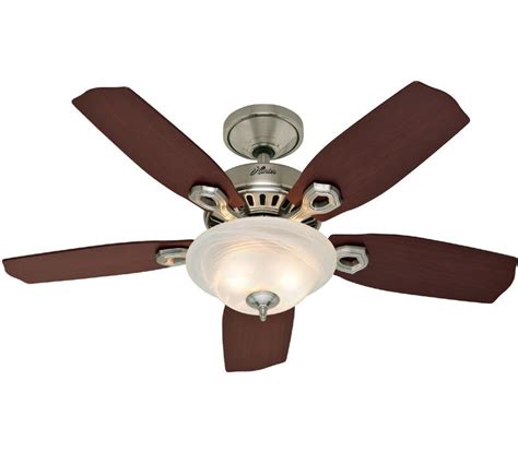 Hunter 28699 44 Inch Brushed Nickel Auberville Ceiling Fan With Light