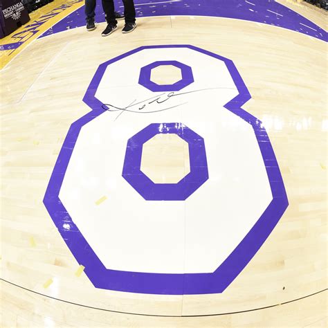 Kobe Bryant S Final Game The No Of The Staples Center Hardwood Court Autographed By Kobe