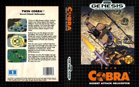Twin Cobra Desert Attack Helicopter Sega Genesis Videogamex