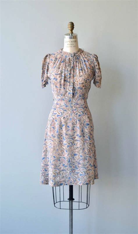 Avicenna Silk Dress Vintage 1940s Dress Silk 40s Dress Etsy Silk
