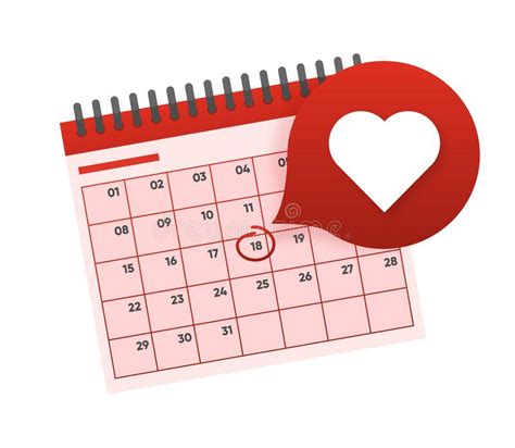 February 14 On Calendar Icon Valentines Day Vector Illustration