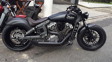 2016 Indian Scout Custom Brasil 240mm With Images Bobber Motorcycle