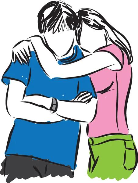 couple love hugging illustration b stock vector image by ©moniqcca 140671362