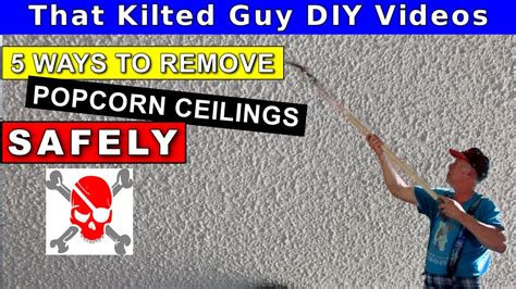 Not all popcorn ceilings contain asbestos. ASBESTOS Popcorn Ceiling Removal - 5 SAFE Methods - YouTube