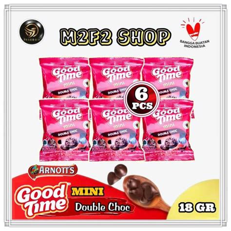 Promo Good Time MINI Double Choco Cips Cookies Kukis Cokelat Gr Kemasan Pcs Diskon