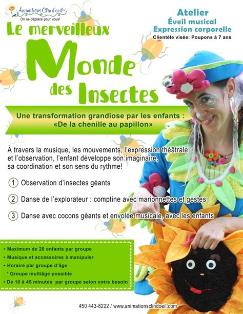 Le Merveilleux Monde Des Insectes Animations Clin Doeil