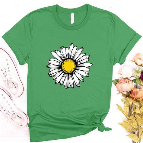 Camisa Margarita Camisa De Verano Camisa Wildflower Camisa Etsy