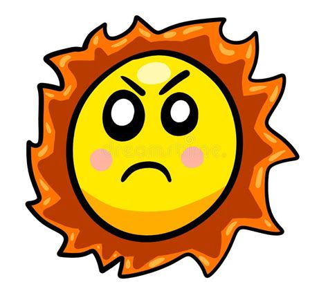 Angry Cartoon Sun Stock Illustration Illustration Of Angry 116520537
