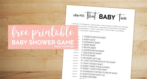 Free Printable Baby Shower Games Paper Trail Design