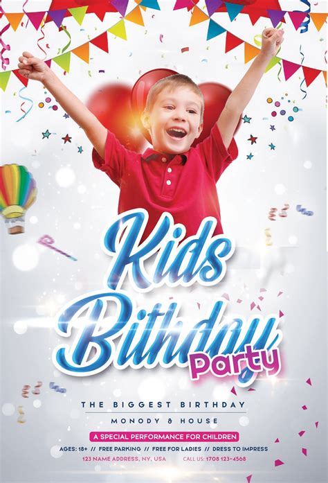 Birthday Kids Event Free Psd Flyer Template Stockpsd