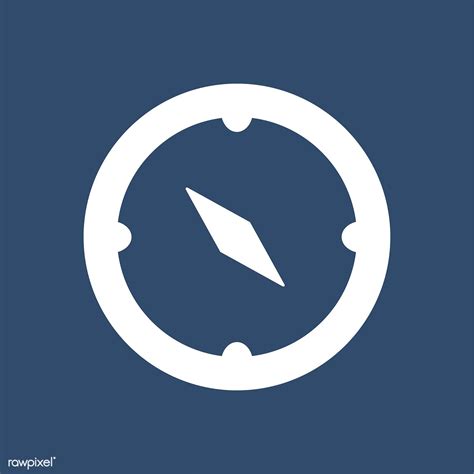 Compass Icon On Blue Background Illustration Free Image By Rawpixel
