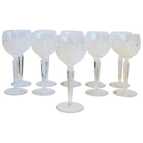 Vintage Waterford Crystal Wine Or Water Goblet Glasses Set Of 10 At