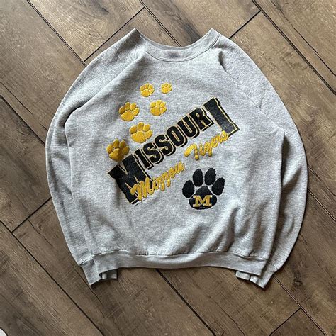 Vintage Missouri Mizzou Tigers Sweatshirt •flaws Depop