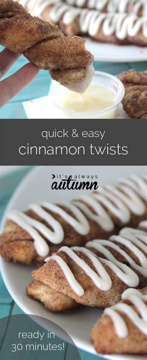 Super Easy Cinnamon Twists With Cream Cheese Frosting Its Always Autumn