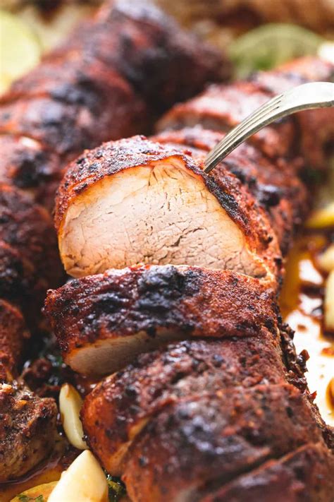 Spoon the butter sauce over the pork before slicing. BEST Baked Pork Tenderloin | Creme De La Crumb