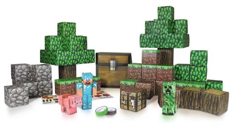 Minecraft Papercraft Overworld Deluxe Set The Granville Island Toy