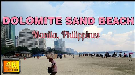 Walking Tour Manila Baywalk Dolomite Beach 4khdr Manila Philippines