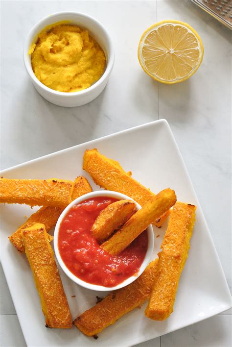 Pour the cornmeal slowly into the liquid, stirring with a wire whisk to prevent clumping. Baked Parmesan Polenta Fries - Food Recipes HQ