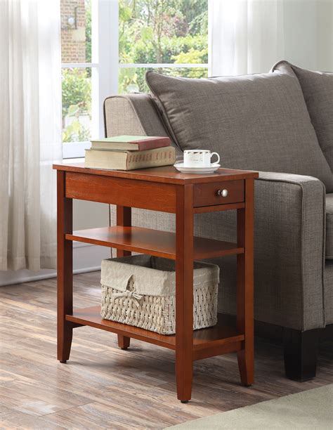 American Heritage Three Tier End Table With Drawer 7107159ch Cherry