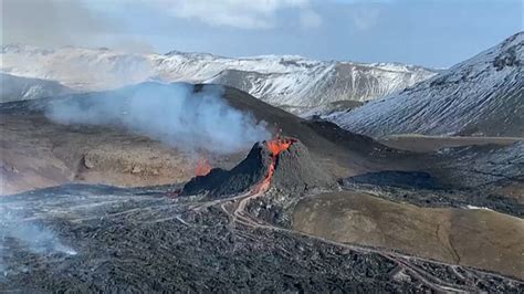 Lava Continues Spewing From Icelandic Volcano After First Eruption In
