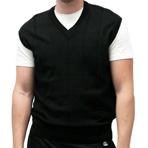Mens Cotton Traders Windowpane Big And Tall V Neck Light Sweater Vest