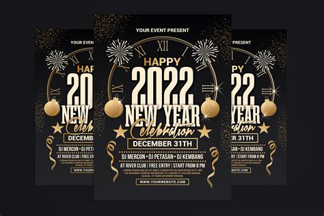 New Year Party Celebration Flyer By Muhamadiqbalhidayat