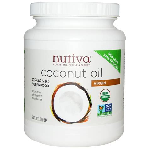 Nutiva Organic Coconut Oil Virgin 54 Fl Oz 16 L Nutiva Coconut