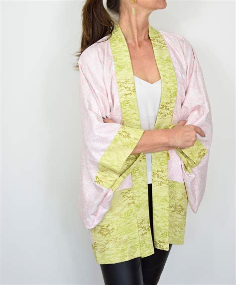 Vintage Haori Short Spring And Summer Kimono Silk Kimono Jacket