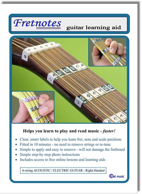Guitar Stickers Fretnotes Music Learning Aid For Bass Electric Acoustic And Classical Guitar