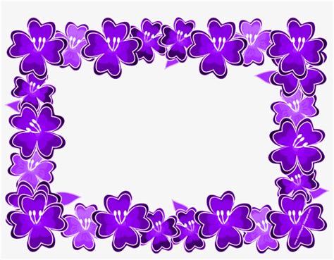Mq Purple Frame Frames Border Borders Flowers Transparent Png