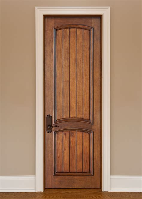 Custom Wood Interior Doors Custom 2 Arched Wooden Door With V Groove