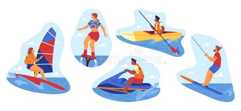 Summer Water Recreation Or Watersport Vector Icon Stock Vector
