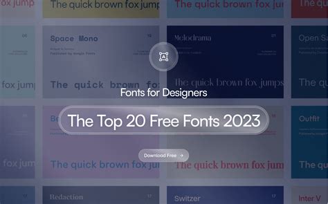 Top 20 Best Free Fonts For Designers In 2023 Flowbase