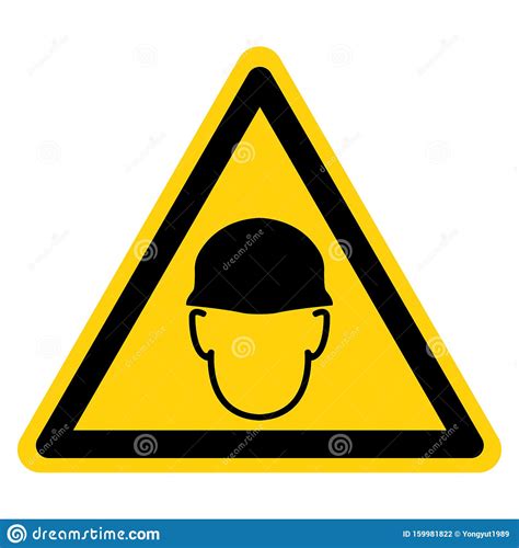 Start studying alert/warning symbols and controls. Warning Wear Head Protection Symbol Sign,Vector ...