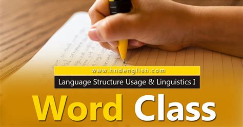 Word Classes In English